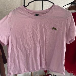 Light pink turtle shirt cropped wild fable